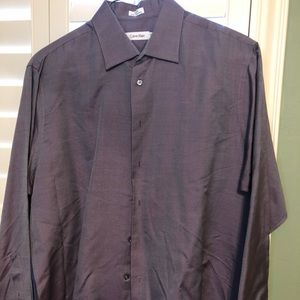 Calvin Klein 100% Silk Dress Shirt